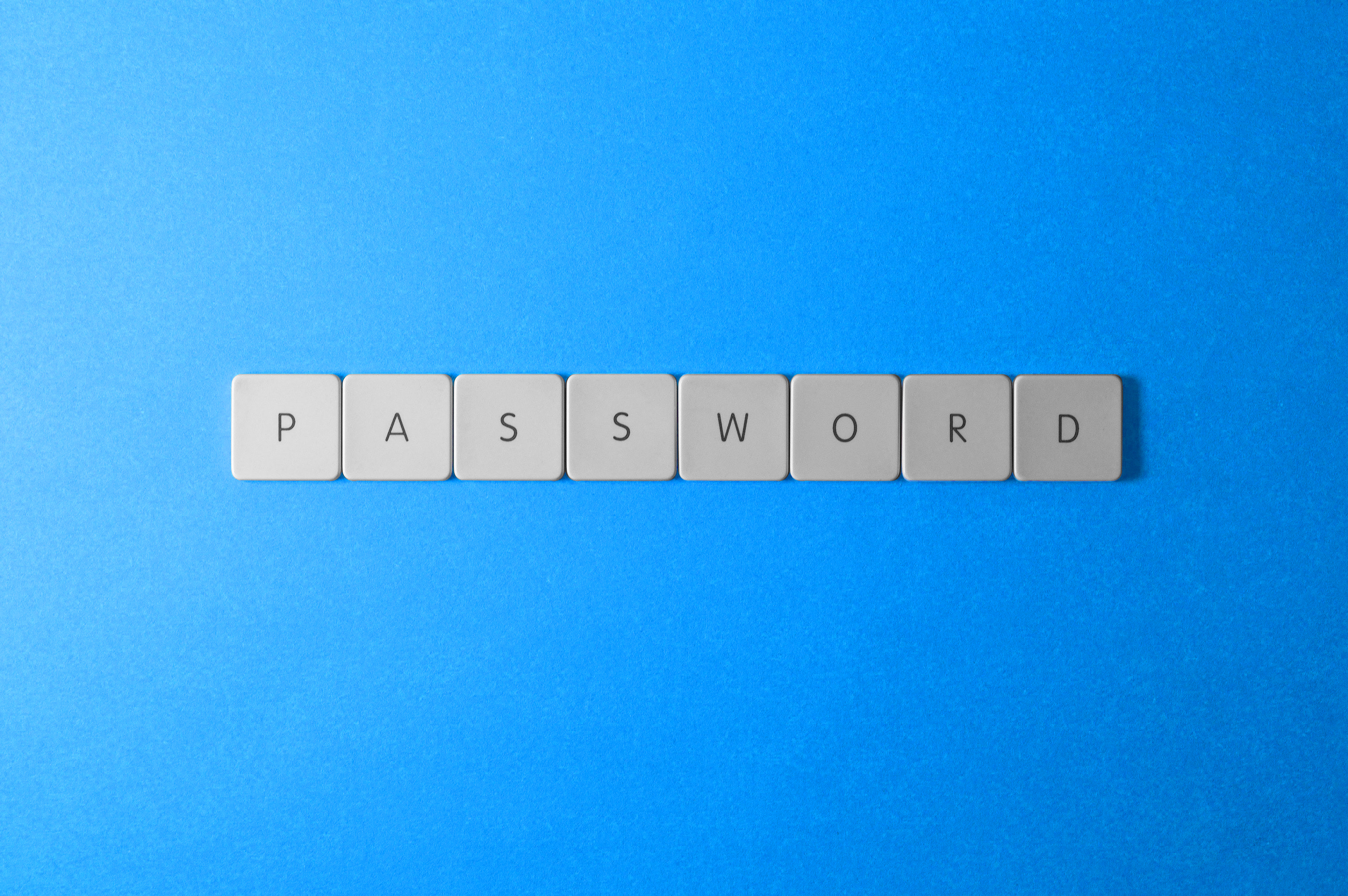 password spelled out in keys